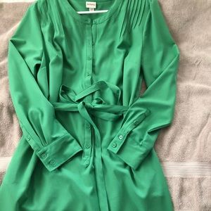 Merona Green Button Dress